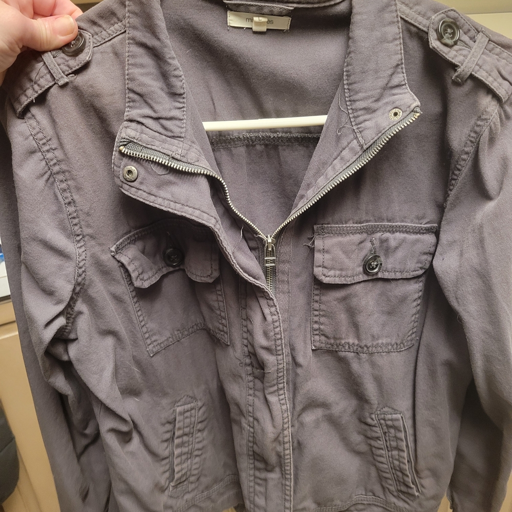 Women's Light Gray Jacket Maurices - Picture 2 of 4
